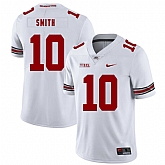 Ohio State Buckeyes 10 Troy Smith White Nike College Football Jersey Dzhi,baseball caps,new era cap wholesale,wholesale hats